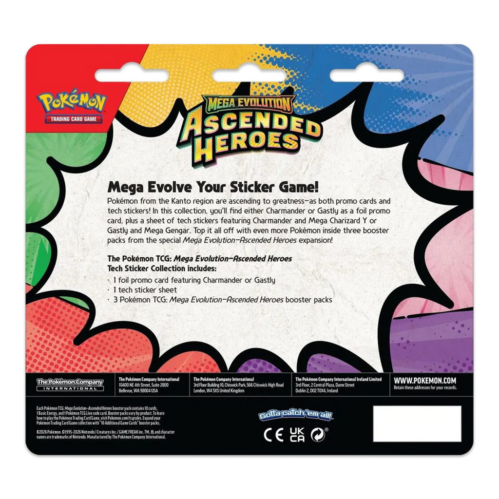 Pokemon - Mega Evolution: Ascended Heroes (Charmander) Tech Sticker Collection